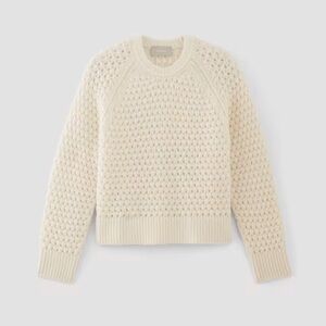 Everlane The Cloud Oversized Textured Crew - medium, NWT, wool, alpaca, cotton